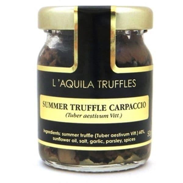 Sliced Black Summer Truffle Carpaccio
