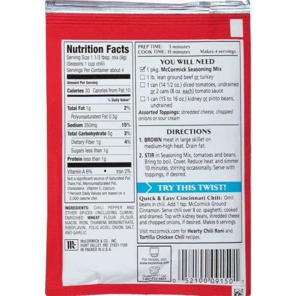 McCormick Chili Seasoning Mix (American)