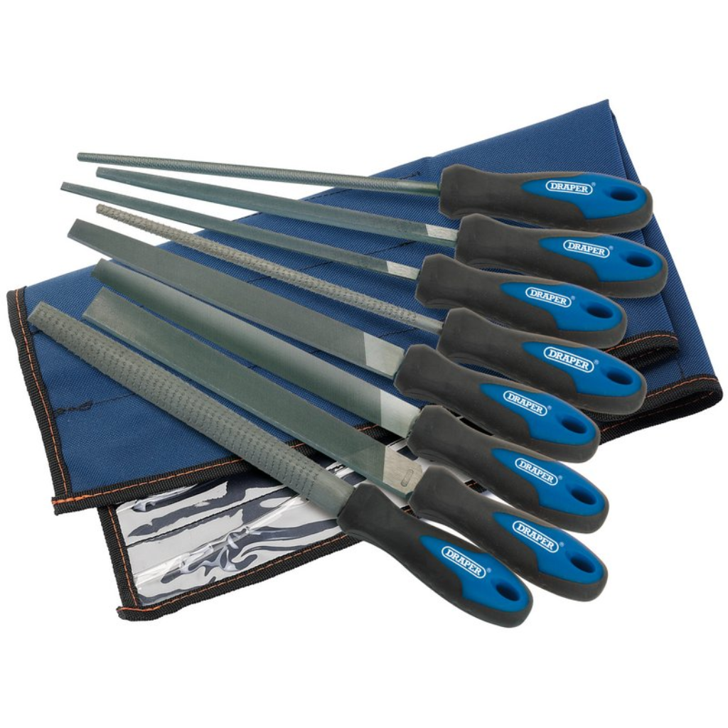Draper Rasp Set Draper Soft Grip Engineers Files & Rasp Set 200mm 8 Piece