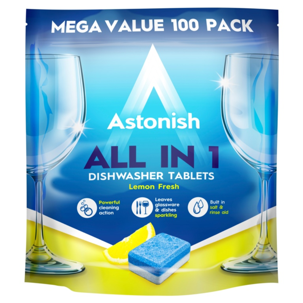 Astonish All In 1 Dishwasher Tablets 100 Mega Value Pack
