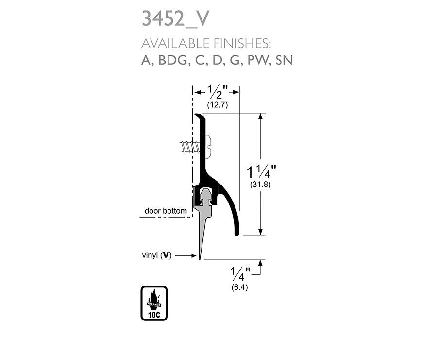 Pemko 3452_V | Door Bottom Sweeps