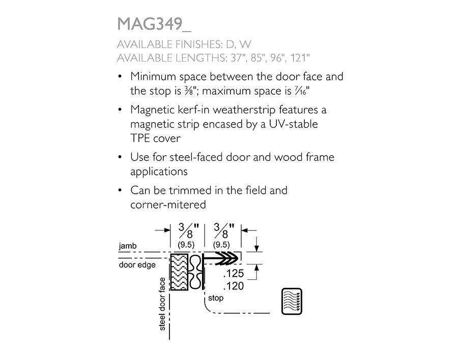 Pemko MAG349_ | Magnetic Weatherstrip