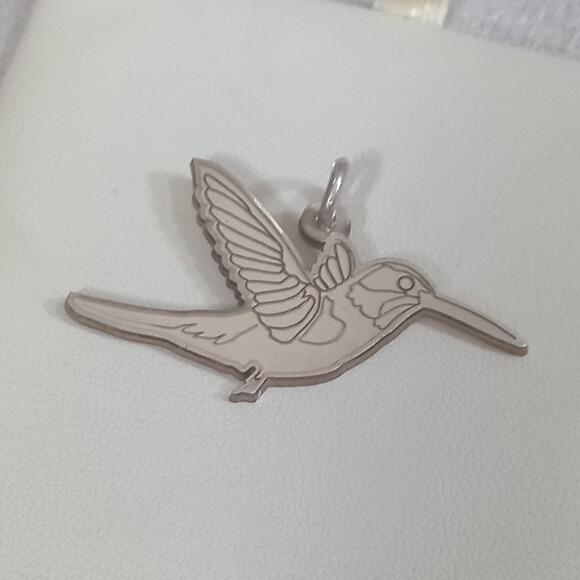 sterling silver hummingbird pendant not yet enamelled