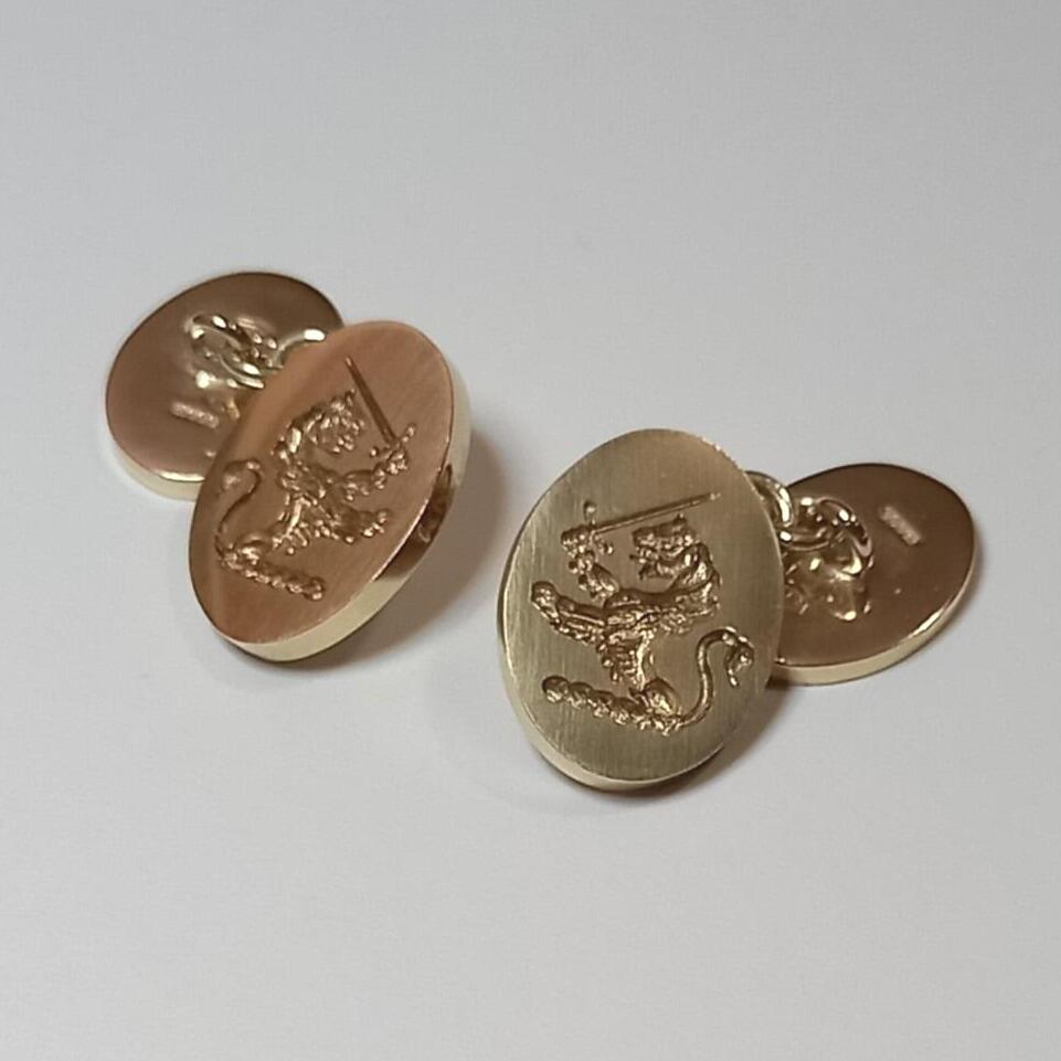 superior quality handmade gold cufflinks