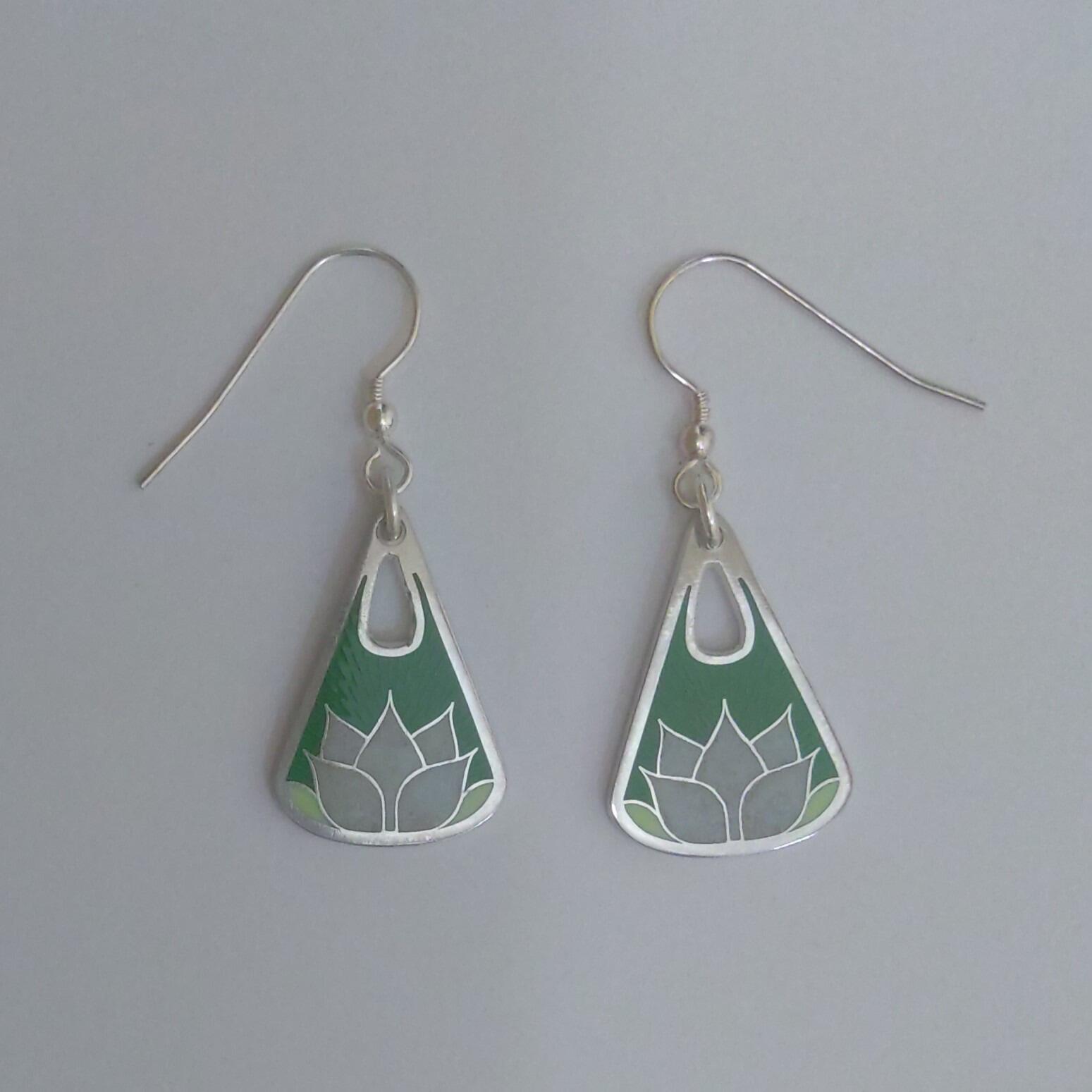 lotus flower drop earrings