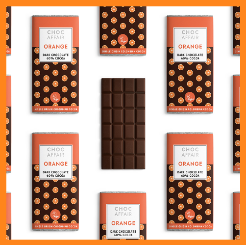 Orange Dark Chocolate Bars from Choc Affair - Vegan and Gluten-Free