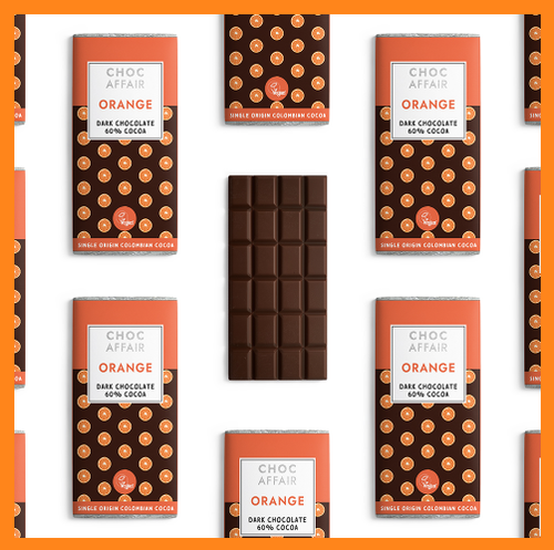 Orange Dark Chocolate Bars from Choc Affair - Vegan and Gluten-Free