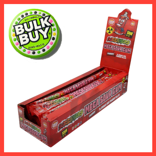 Zed Candy Screamers Mega Sour Cherry Gum 30 x 30g Box