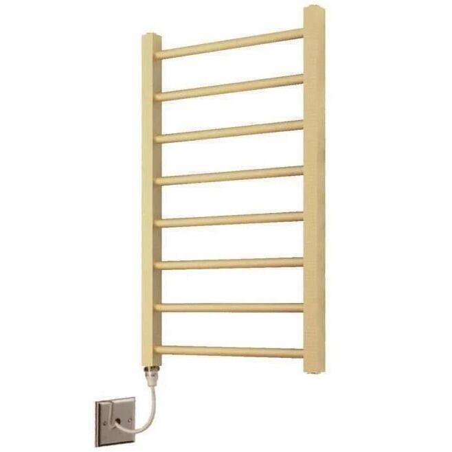 Brushed Brass Electric Towel Rail