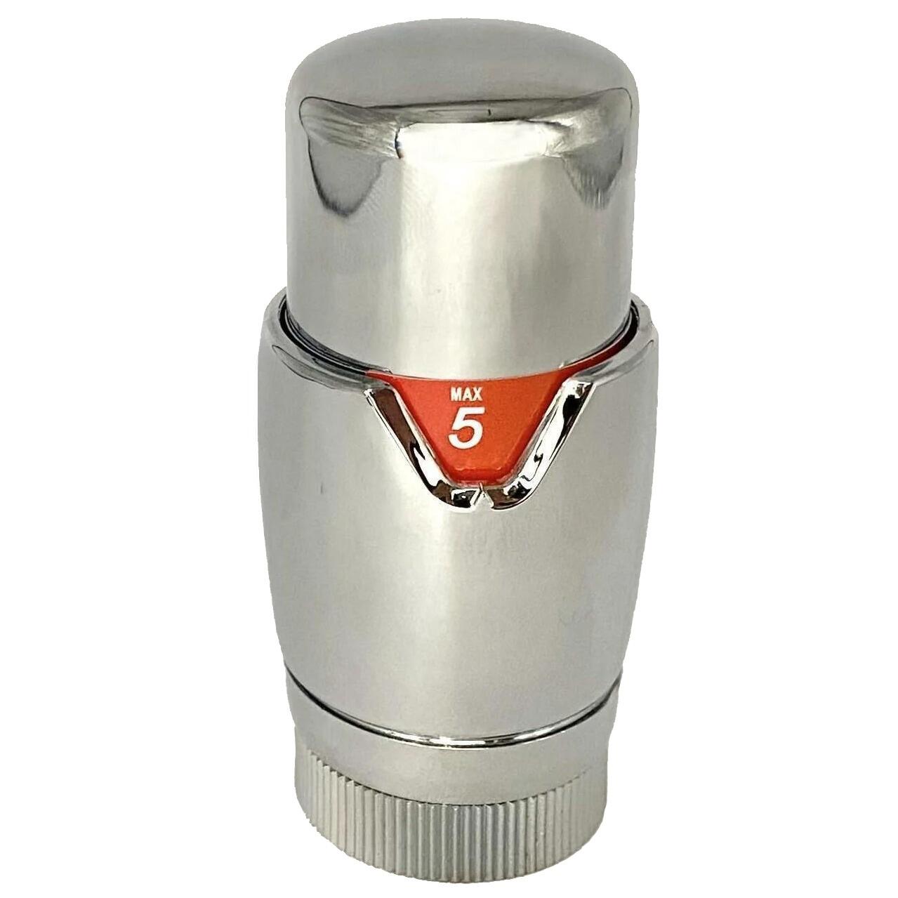 Chrome Thermostatic Radiator TRV Valve Head Replacement with Universal Fit