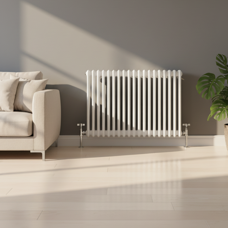 Traditional White 2 Column Radiators 600mm High | Greened House