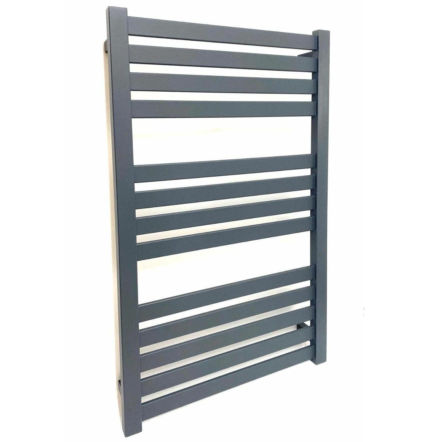 Anthracite Designer Central Heating Heated Towel Rail with Flat Panels