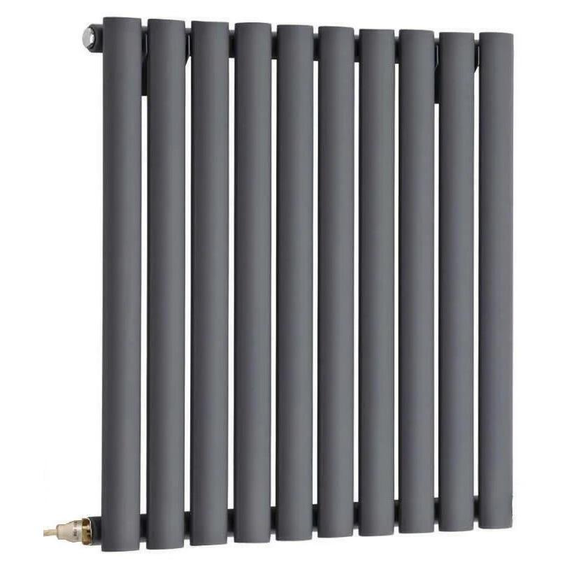 Anthracite Grey Electric Single Oval Panel Radiators