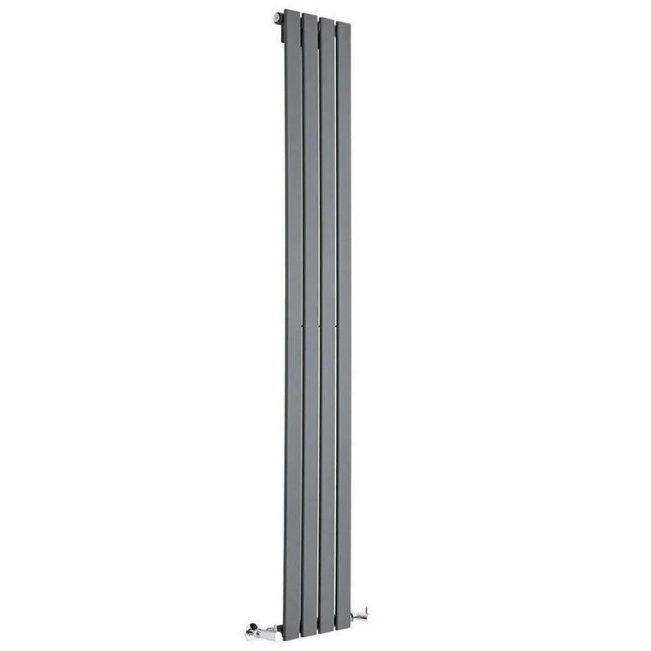Anthracite Grey Single Tall Vertical Flat Panel Radiator