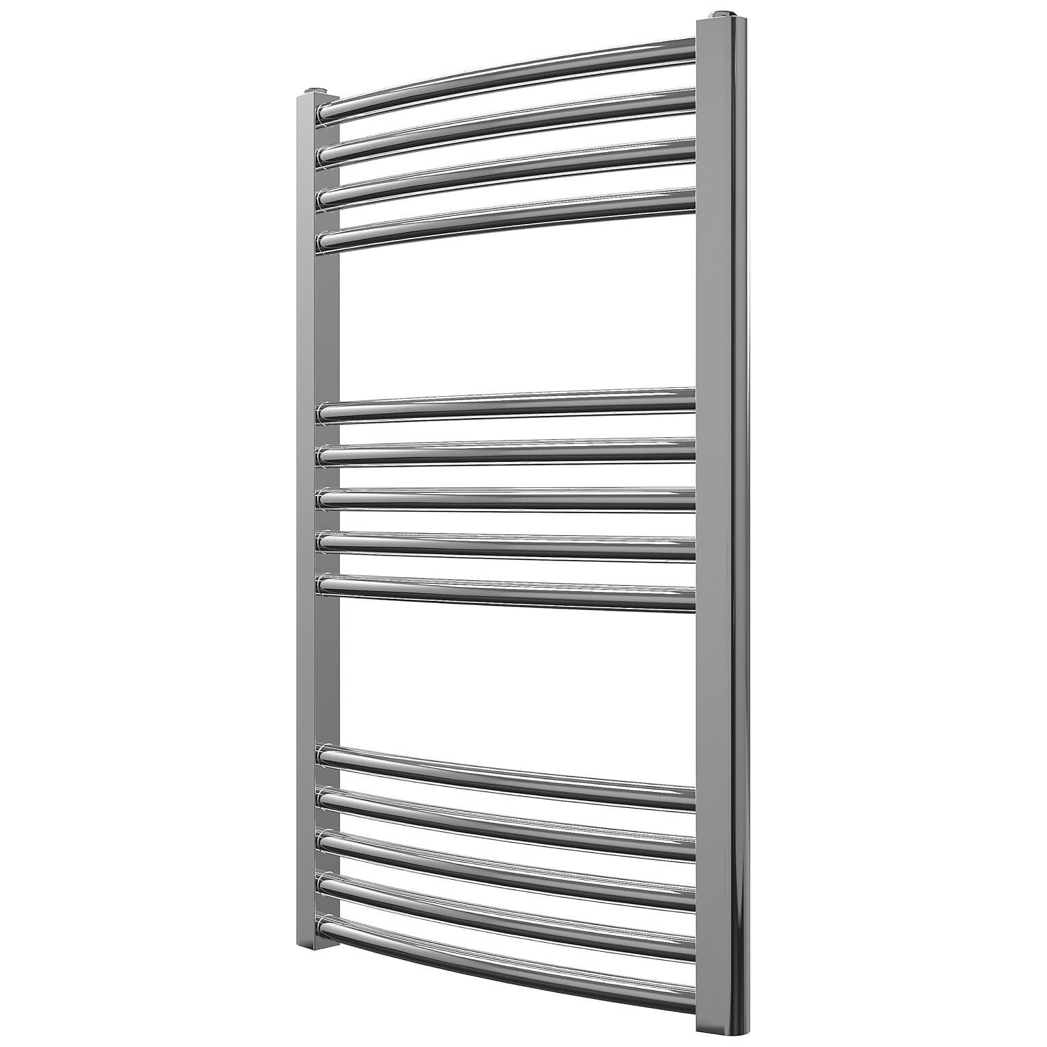 Chrome Curved Heated Towel Rail Radiator