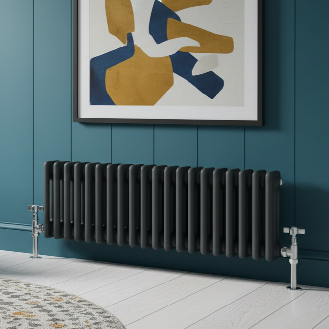 Traditional Anthracite 3 Column Radiators 300mm High | Greened House