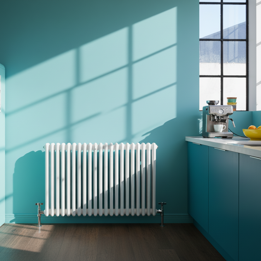 Traditional White 2 Column Radiators 600mm High | Greened House