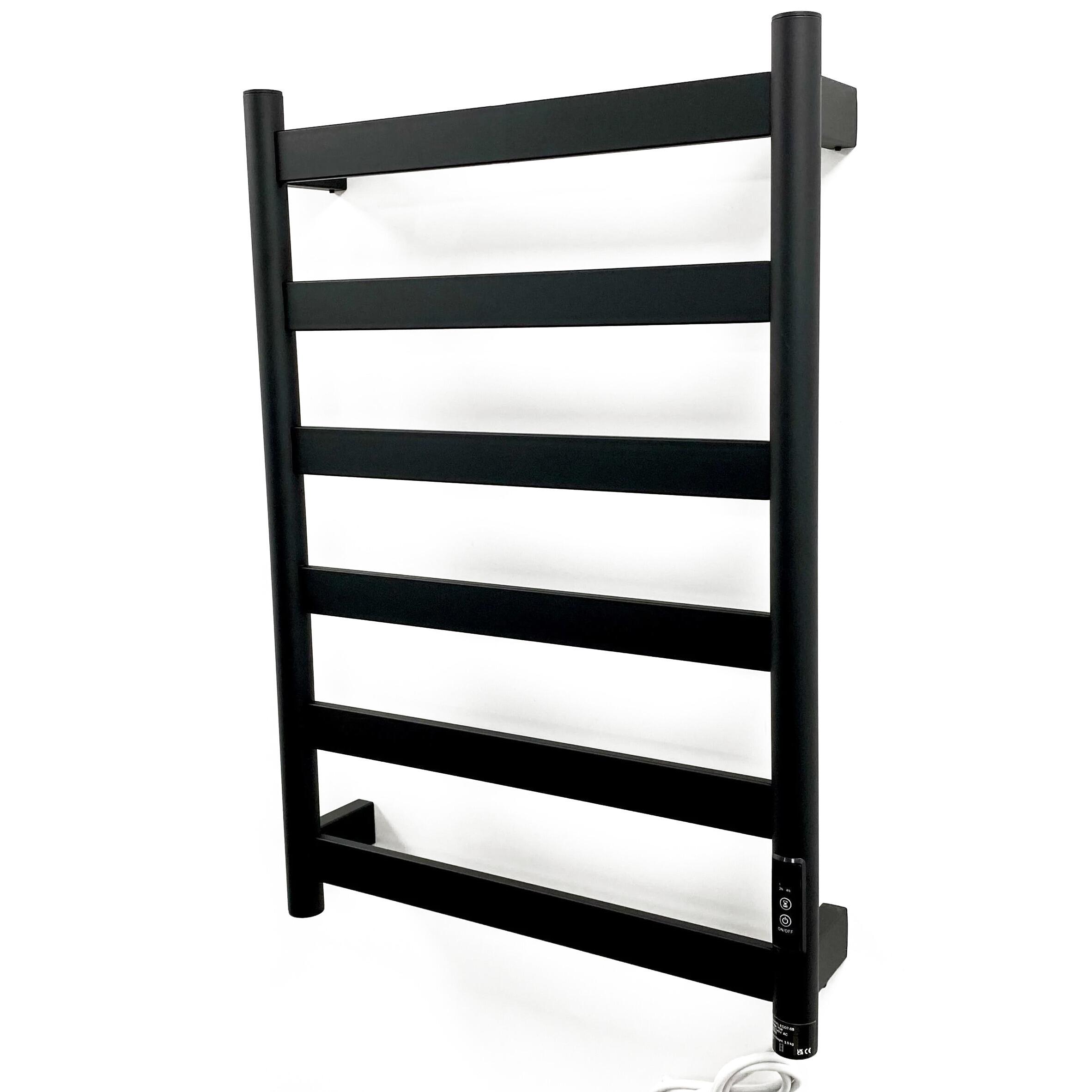 Black Stainless Steel Dry Electric Towel Rail and Towel Warmer