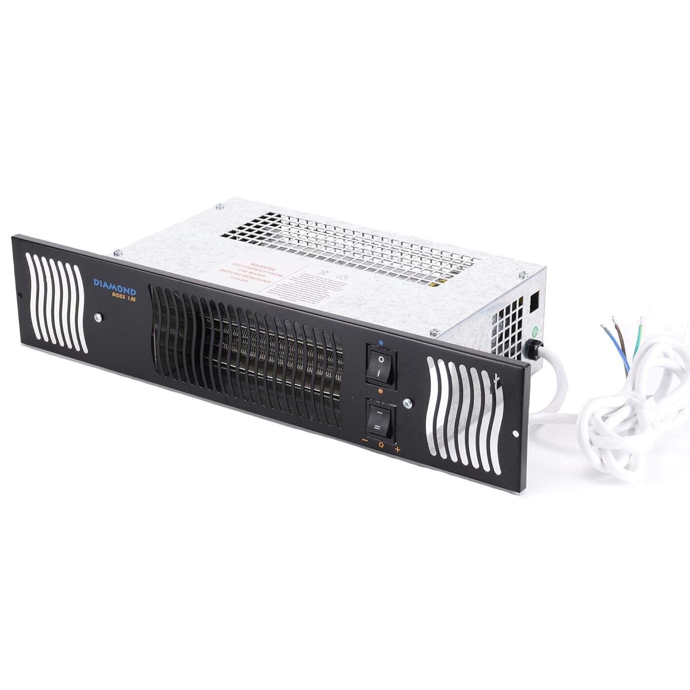 Black Electric Kitchen Plinth Kickboard Under Cupboard Fan Heater
