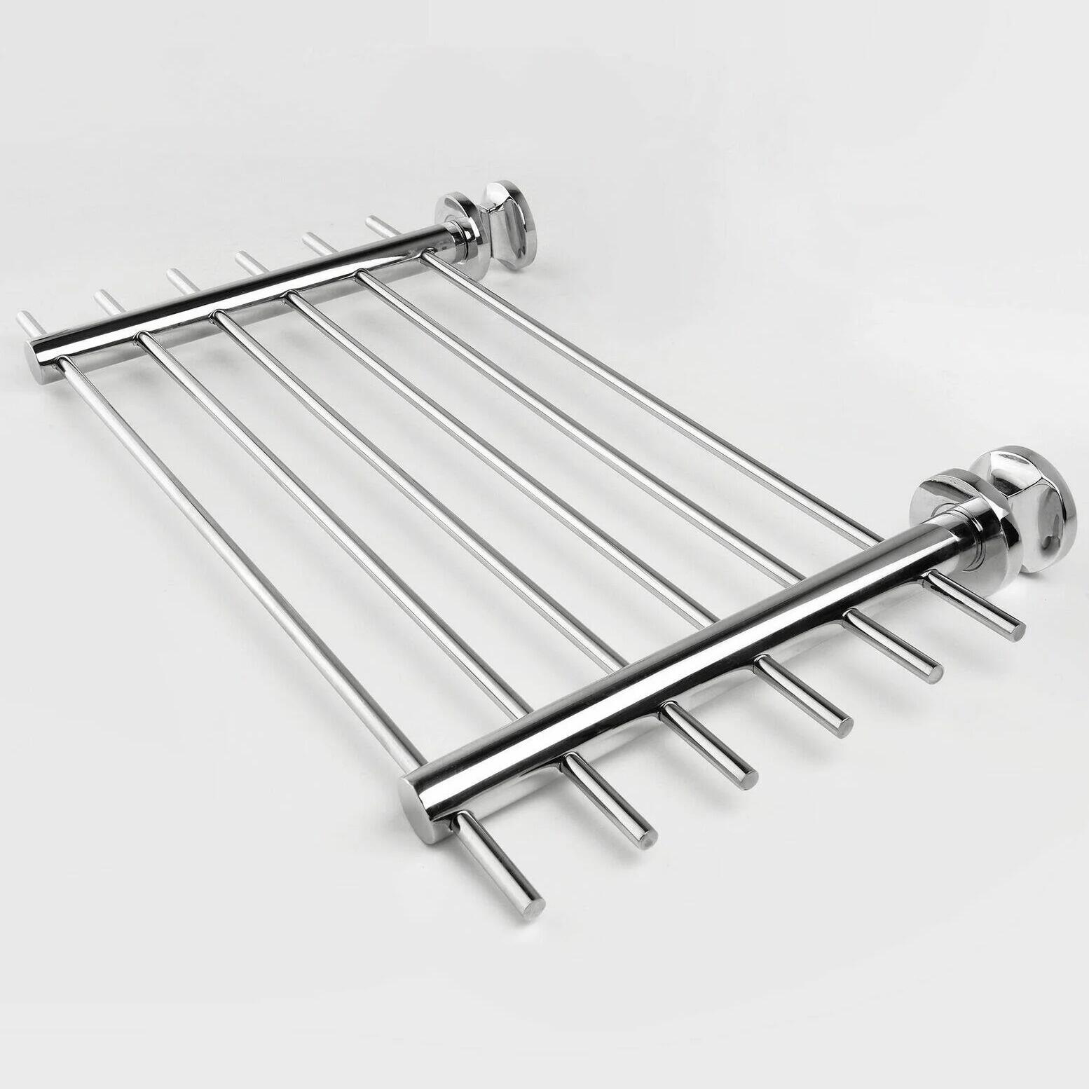 Chrome Towel Shelf for Heated Towel Rails and Bathroom Radiators