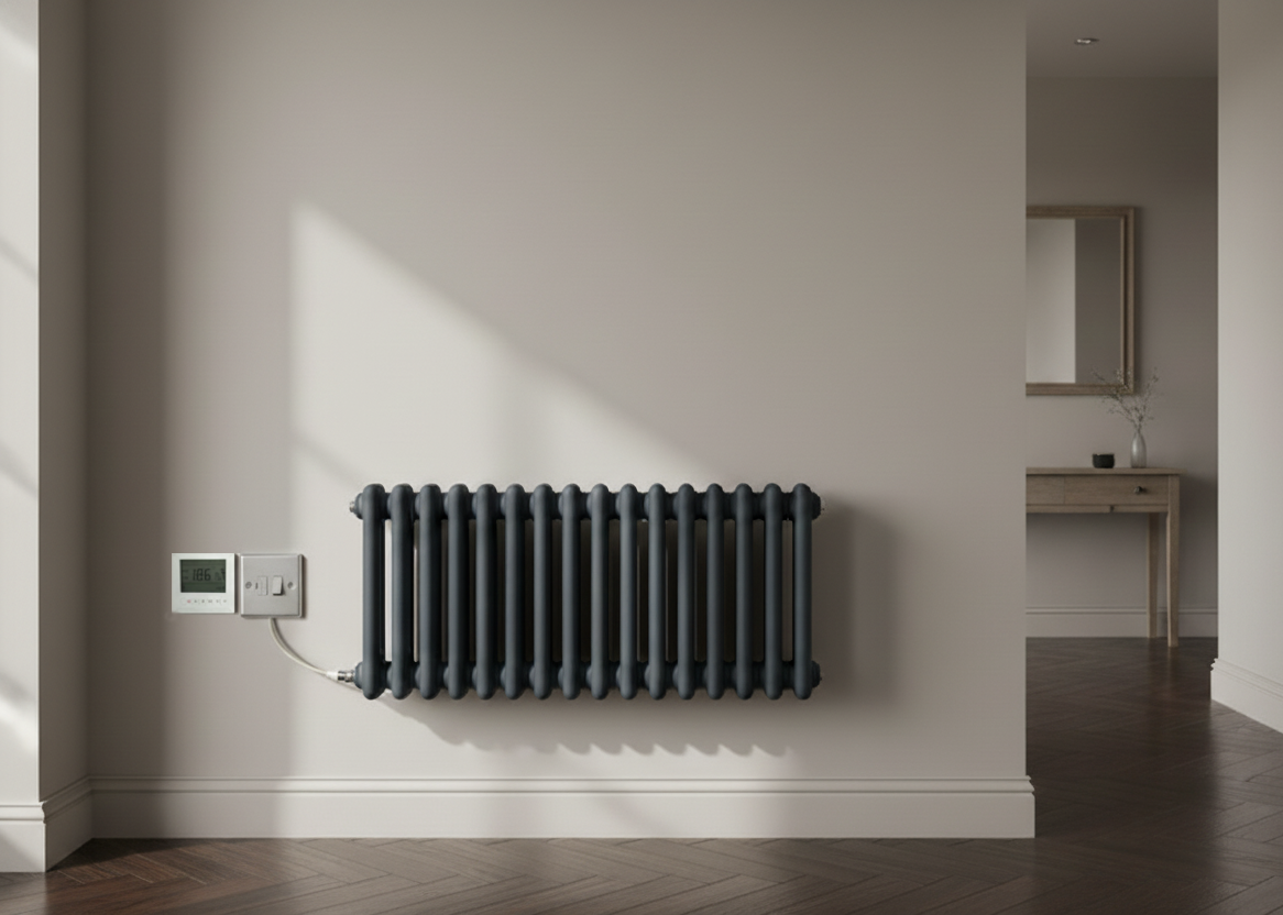 Electric Traditional Anthracite 2 Column Radiators 300mm high | Greened ...