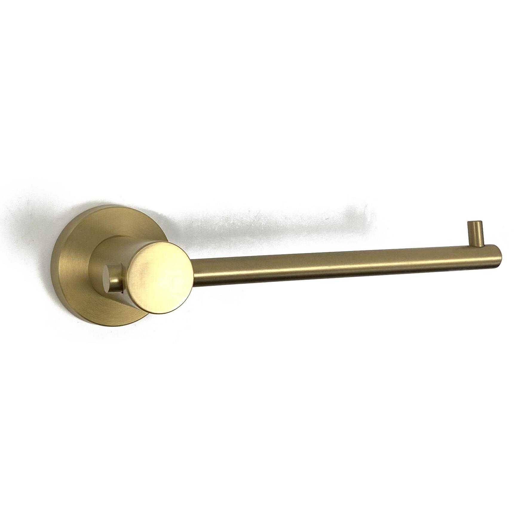 Brushed Brass Toilet Roll Holder Wall Mounted