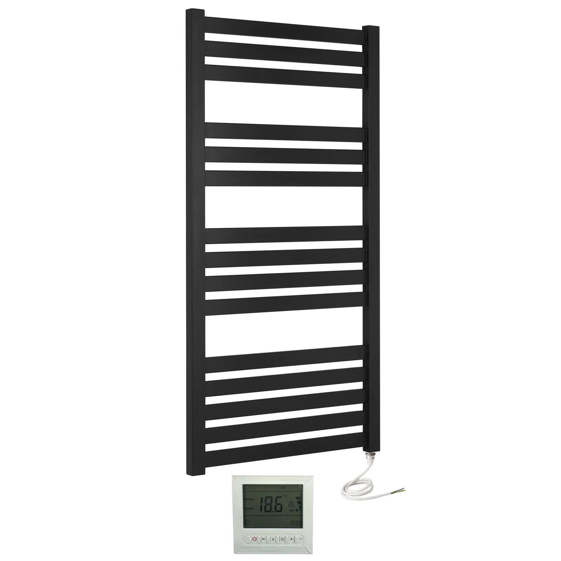 Black Electric Heated Towel Bathroom Radiator