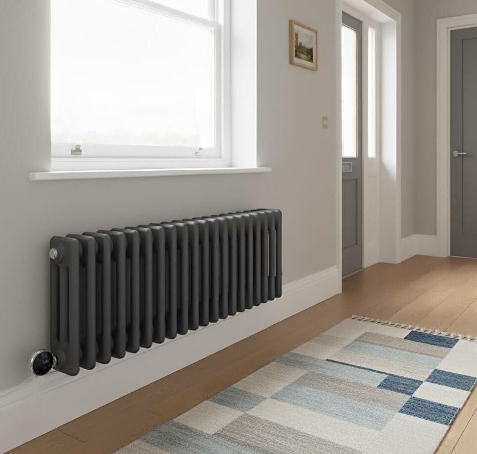 300 High Radiator Wifi Electric Traditional Anthracite 3 Column Radiators 300mm High