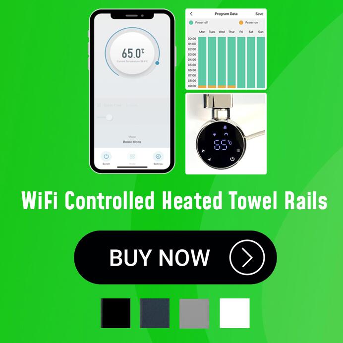 Wi-fi smart controlled heated towel rails, Electric smart wifi radiators from Greened House UK
