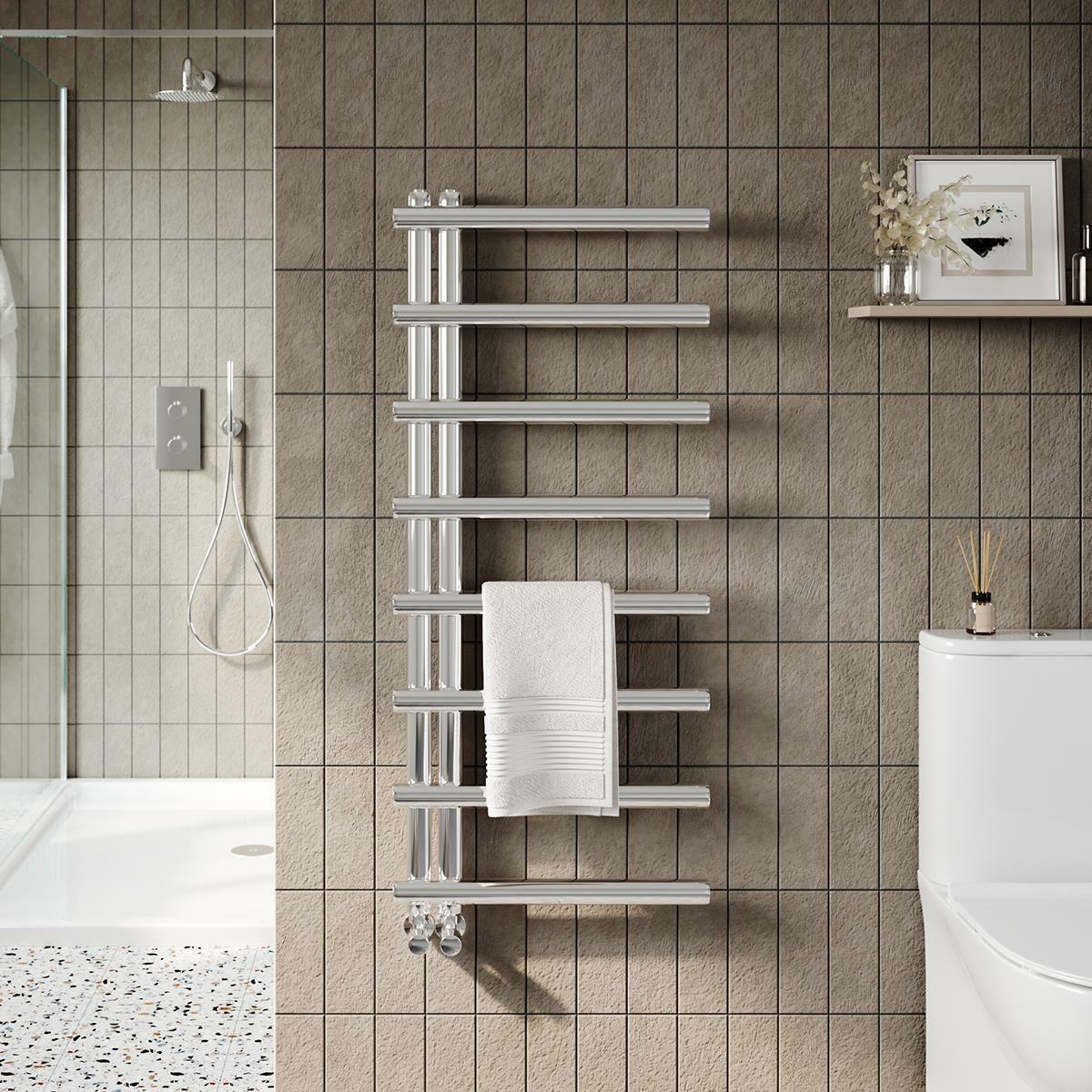 Electric Chrome Plated Designer Towel Rail