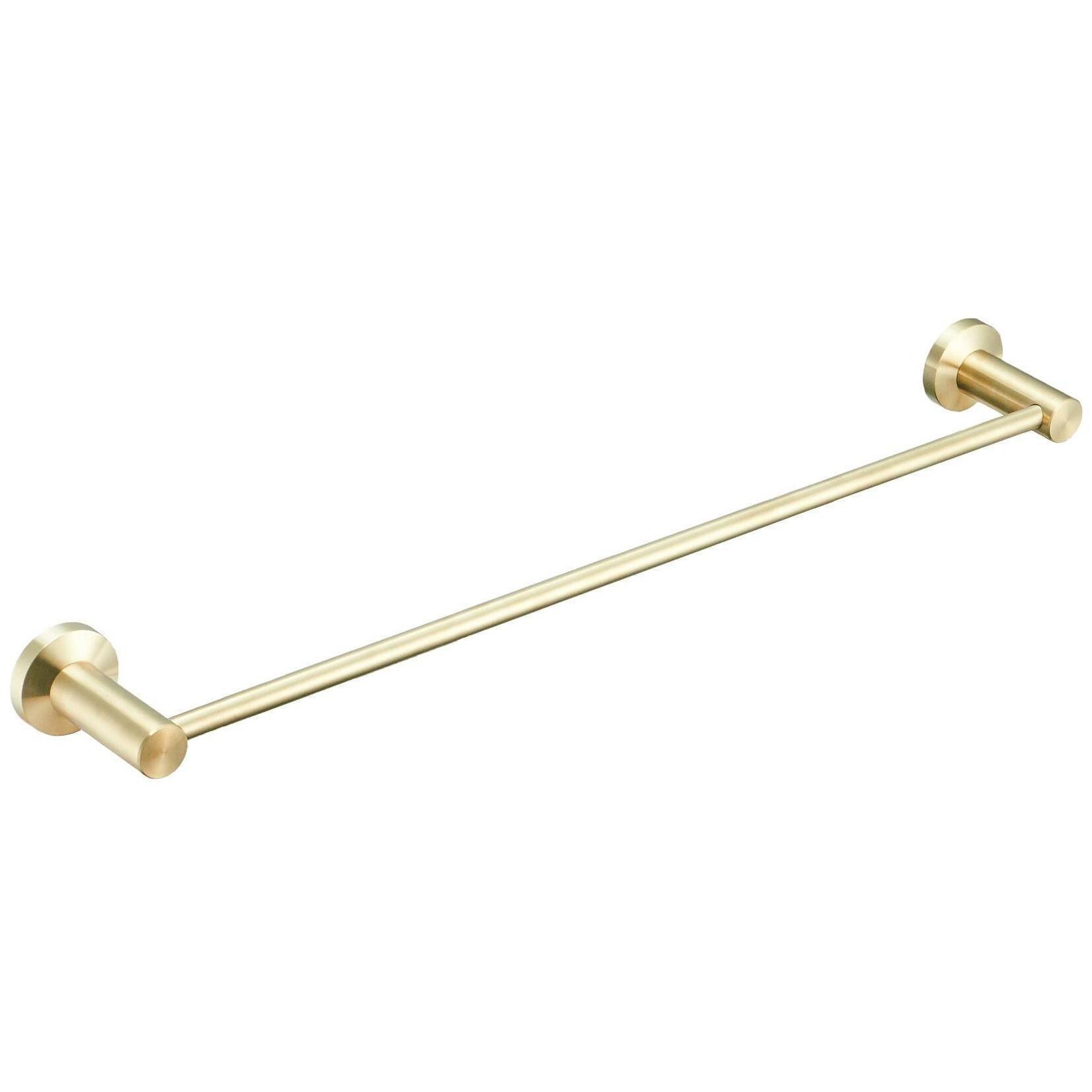 Brushed Brass Towel Bar Long Bathroom Towel Rack