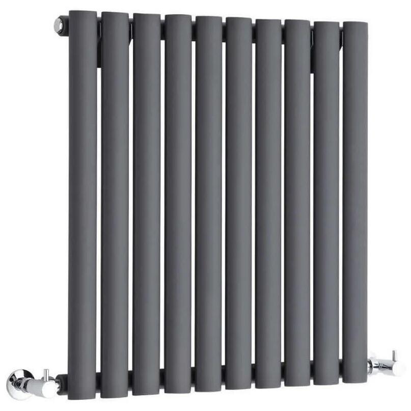Anthracite Grey Central Heating Single Oval Panel Radiators