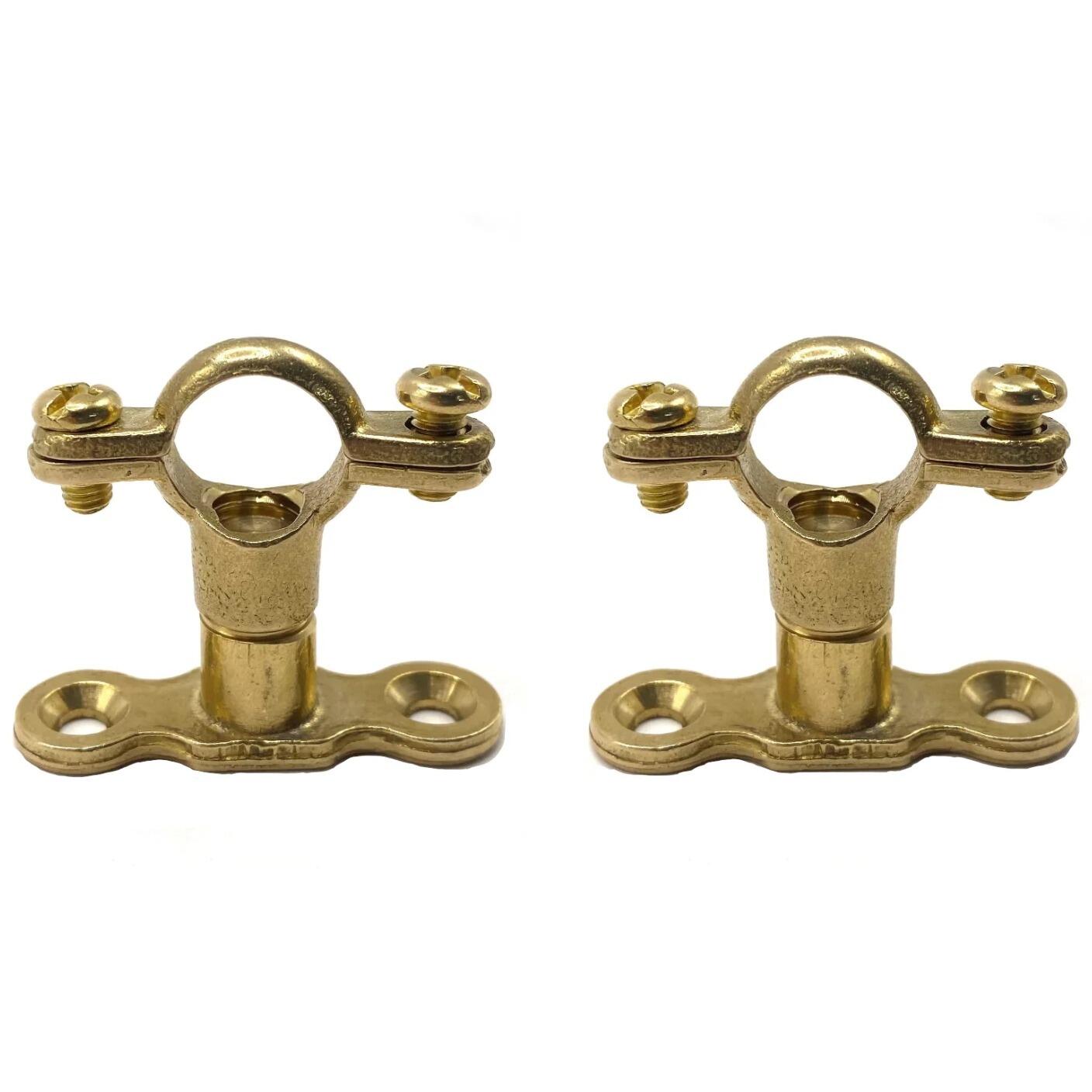 Brass Munsen Pipe Ring Clip and Backplate in a Pack of 2