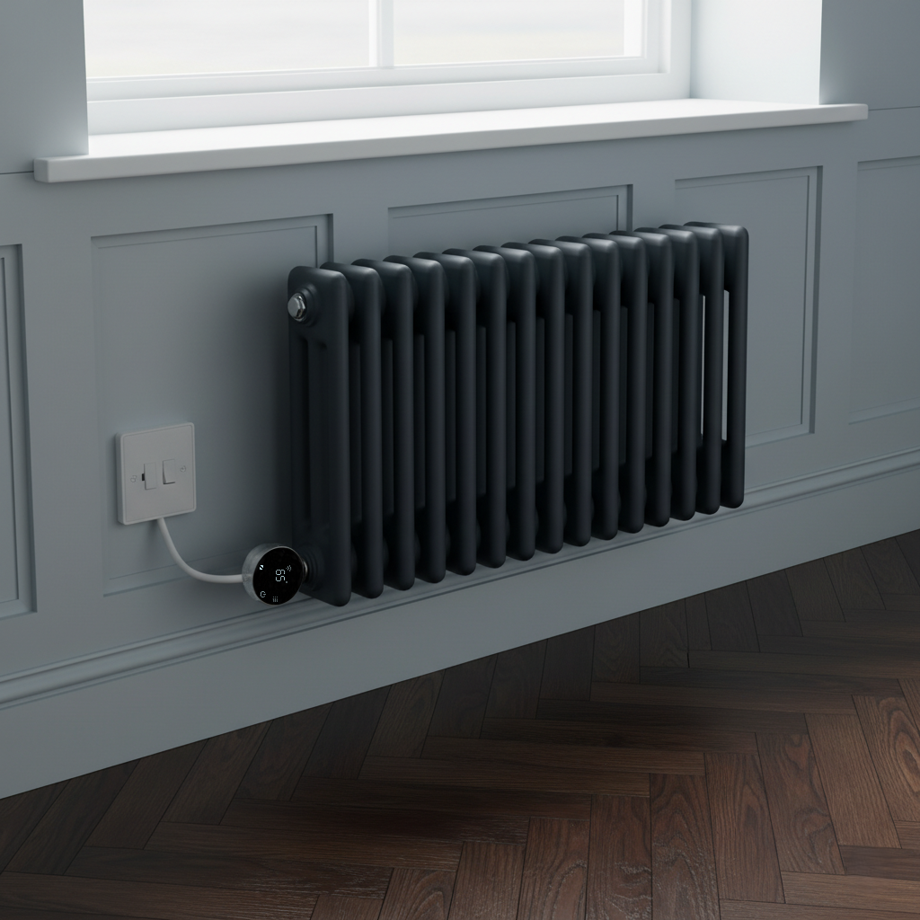 300 High Radiator Wifi Electric Traditional Anthracite 3 Column Radiators 300mm High
