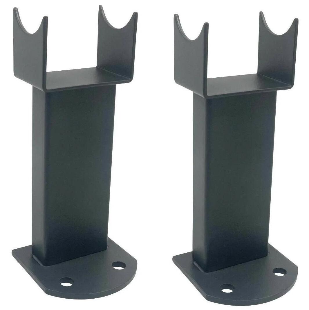 Oval Tube Radiator Support Feet Anthracite Grey