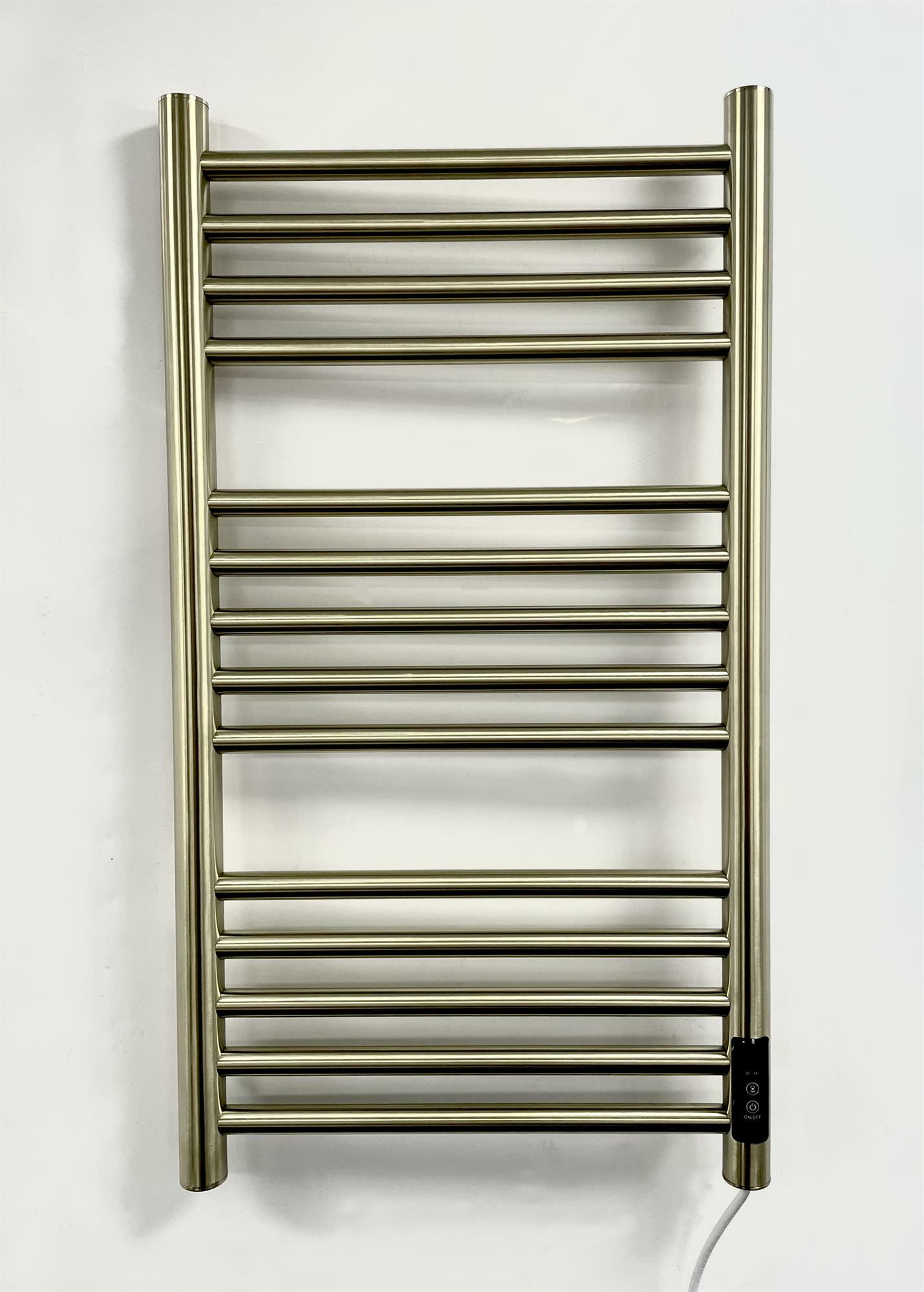 Stainless Steel Dry Electric Brushed Brass Towel Rail