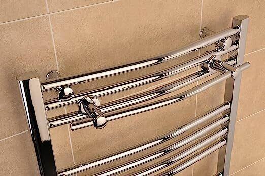 Chrome Curved Towel Bar for Heated Towel Rail Bathroom
