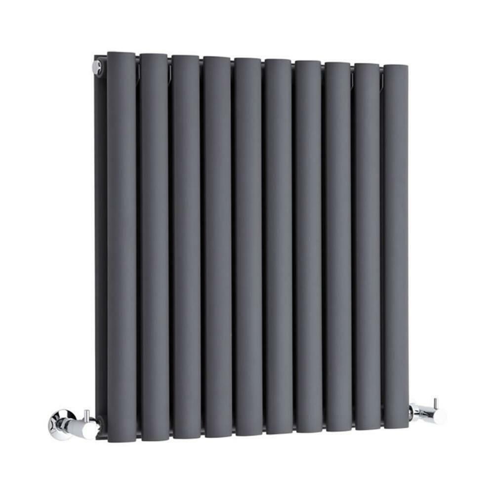 Anthracite Double Oval Panel Central Heating Radiator