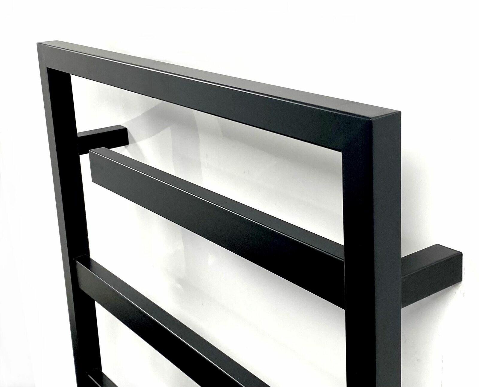 Black Electric Heated Towel Rail and Designer Bathroom Radiator