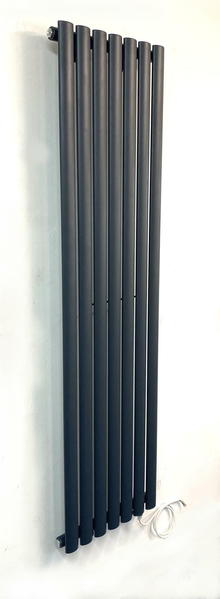 Anthracite Electric Heated Oval tube Single Panel Radiators