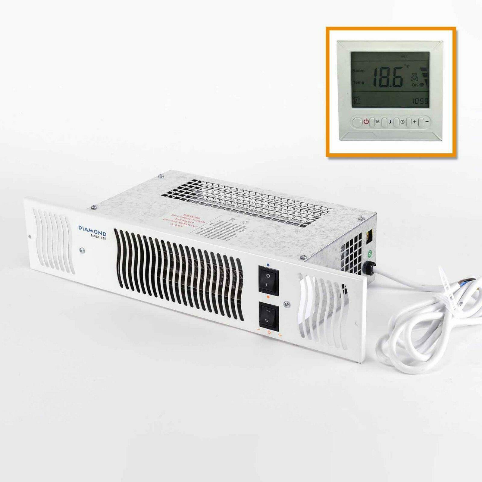 White Electric Kitchen Plinth Kickboard Under Cupboard Fan Heater