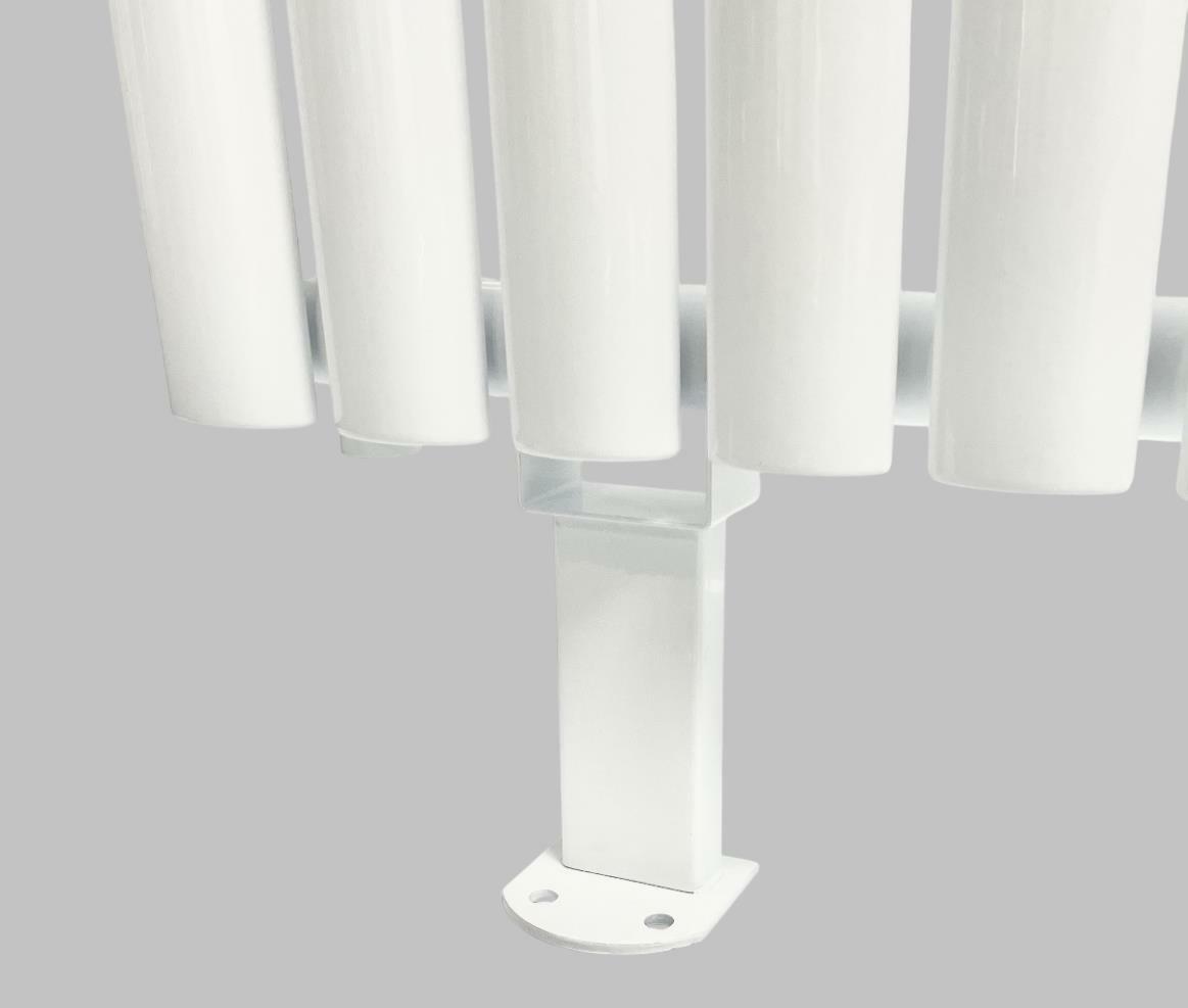 Oval Tube Radiator Support Feet White