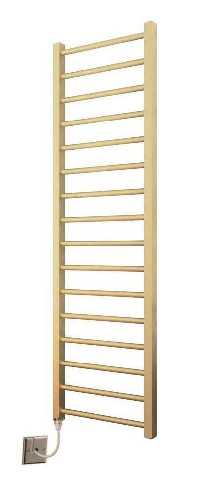 Brushed Brass Electric Towel Rail