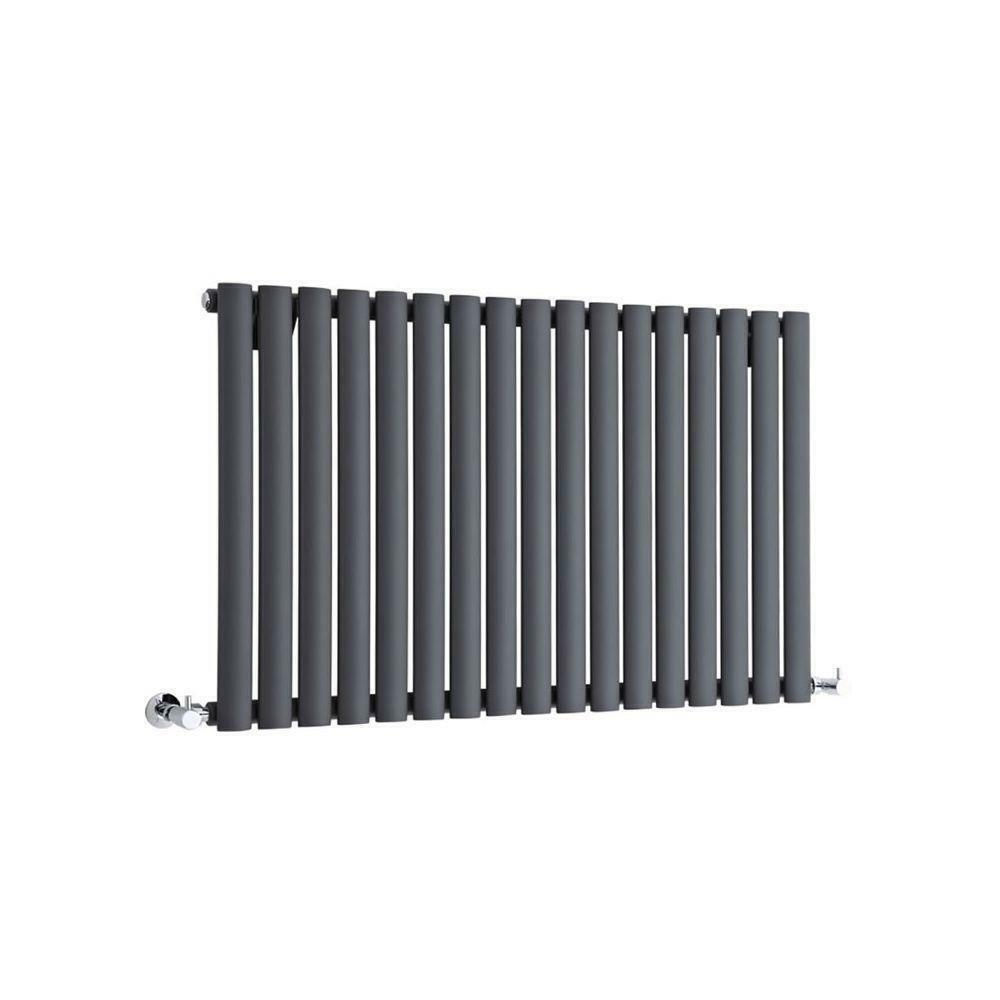 Anthracite Grey Central Heating Single Oval Panel Radiators