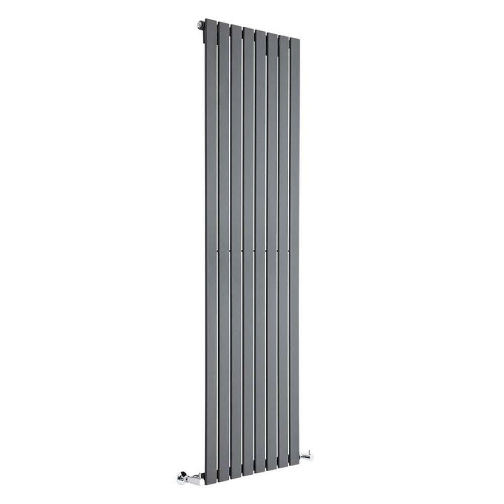 Anthracite Grey Single Tall Vertical Flat Panel Radiator