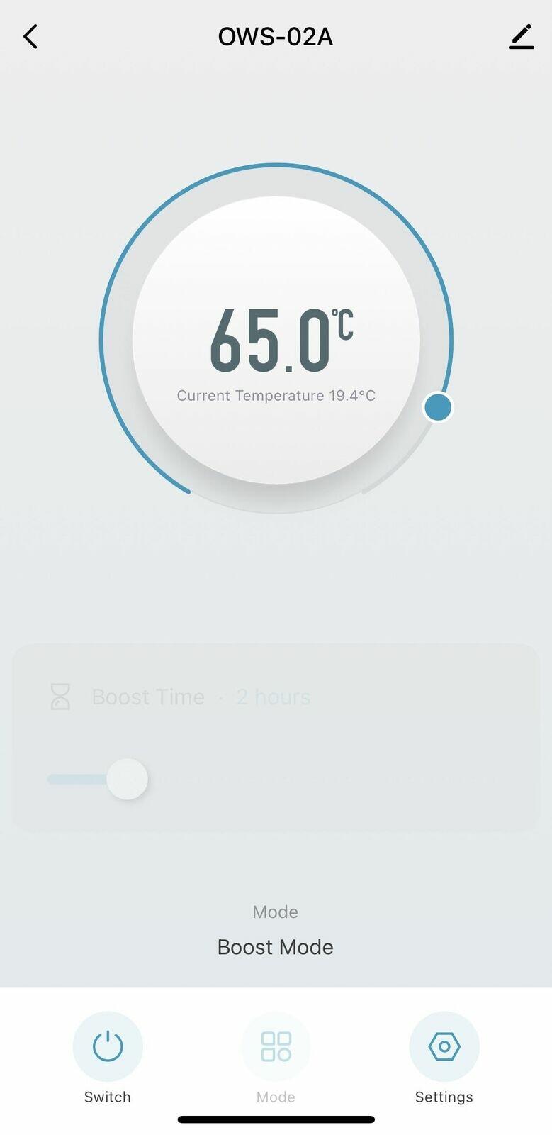 Electric WiFi Controlled Heated Smart Towel Rail Settings