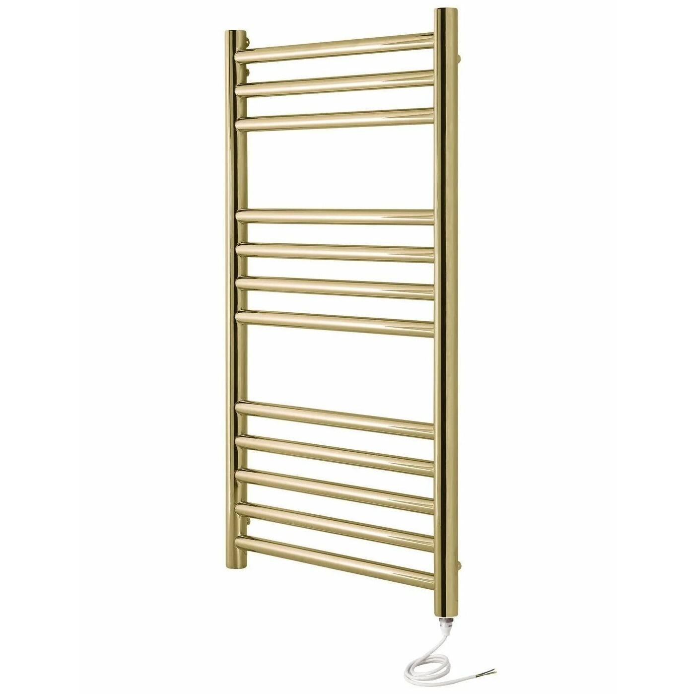 Brushed Brass Stainless Steel Electric Heated Towel Rail