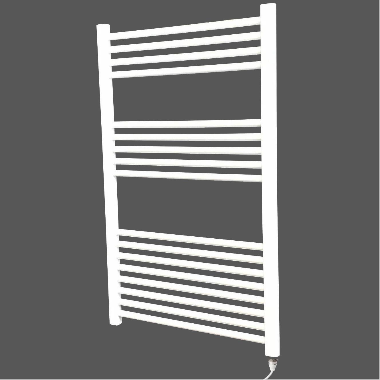 White Electric Heated Towel Rail Extra High Heat Output