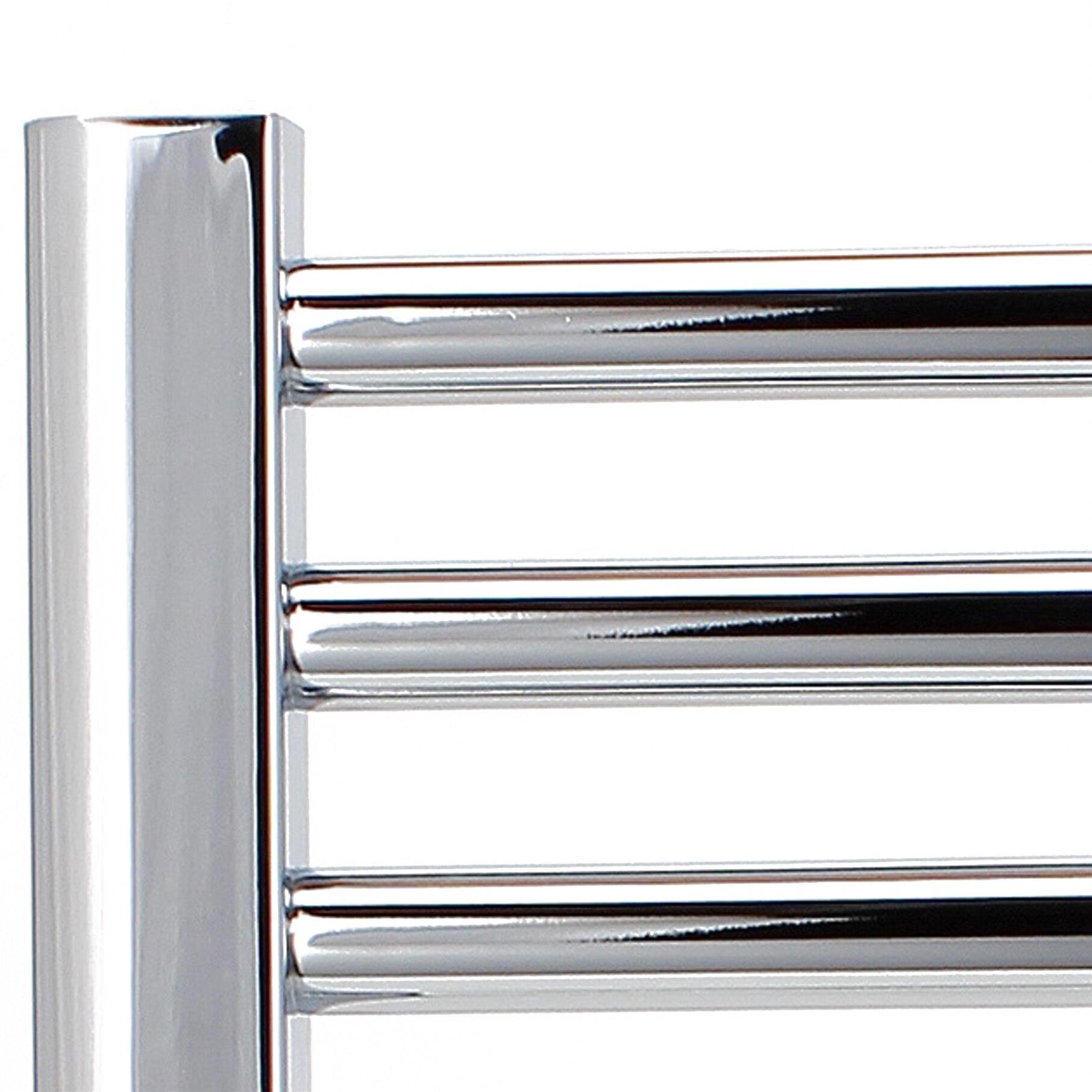 High Heat Output Chrome Flat Electric Towel Rail