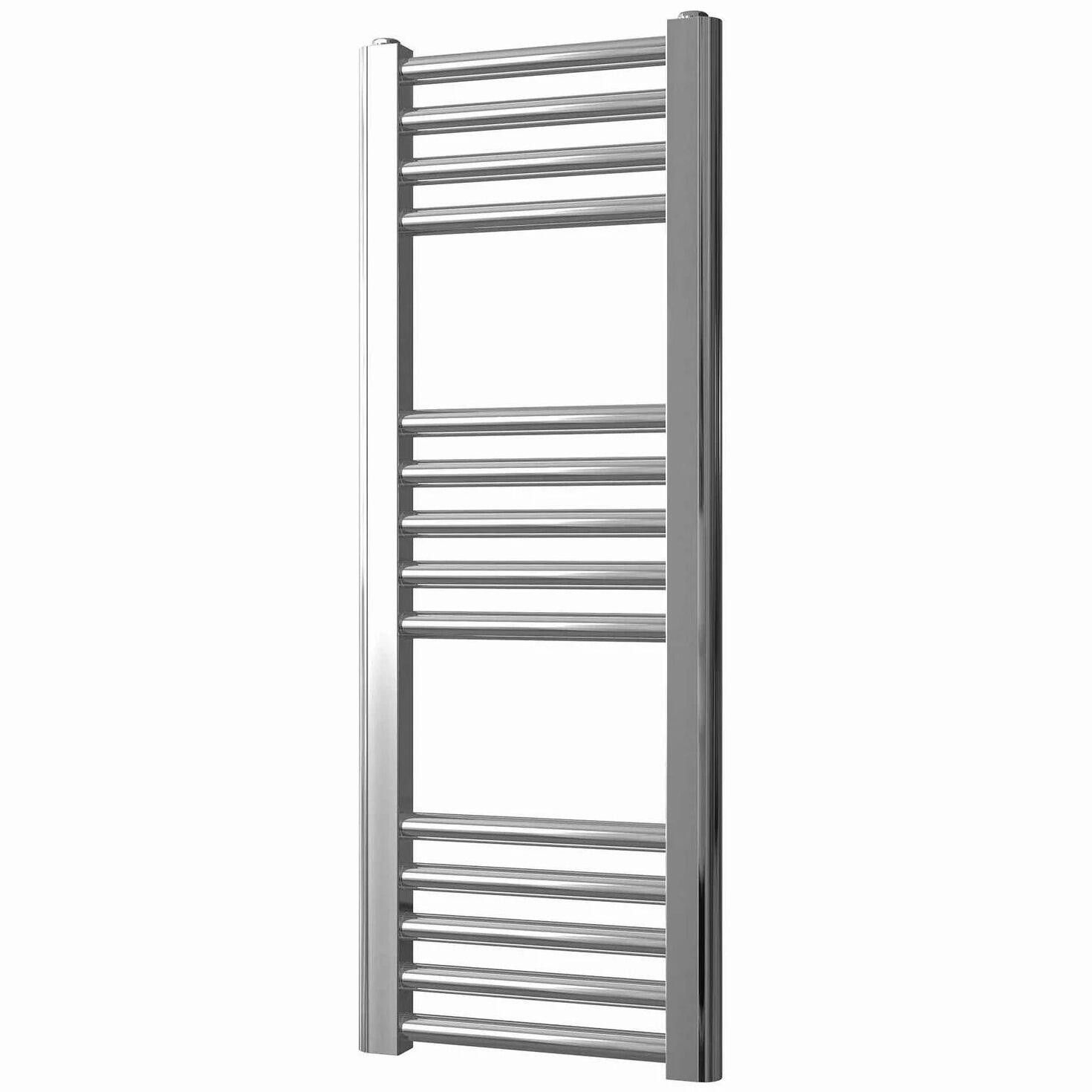 Chrome Electric Heated Towel Rail Flat Panel Bathroom Radiator